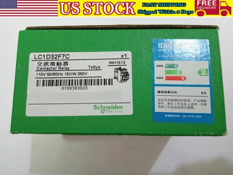Schneider LC1D32F7C Telemecanique Contactor 32A 110V AC New In Box US Free TAX