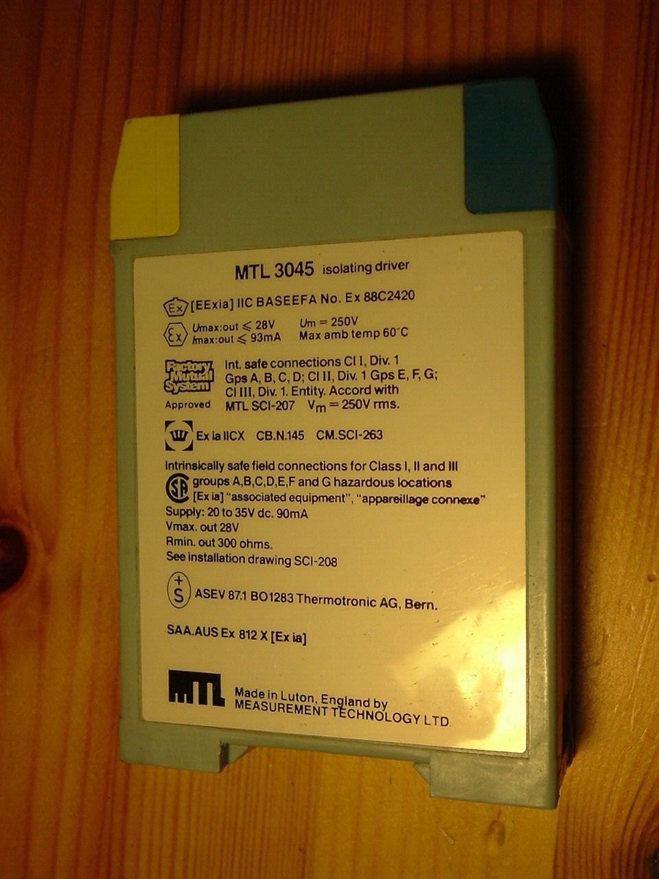 MTL 3045 Isolating Driver, 4/20mA For I/P Converters. NEW! USA!