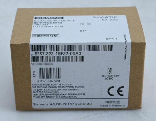 6ES7222-1BF22-0XA0 1PCS NEW SIEMENS 6ES7222-1BF22-0XA0 Digital Output Module