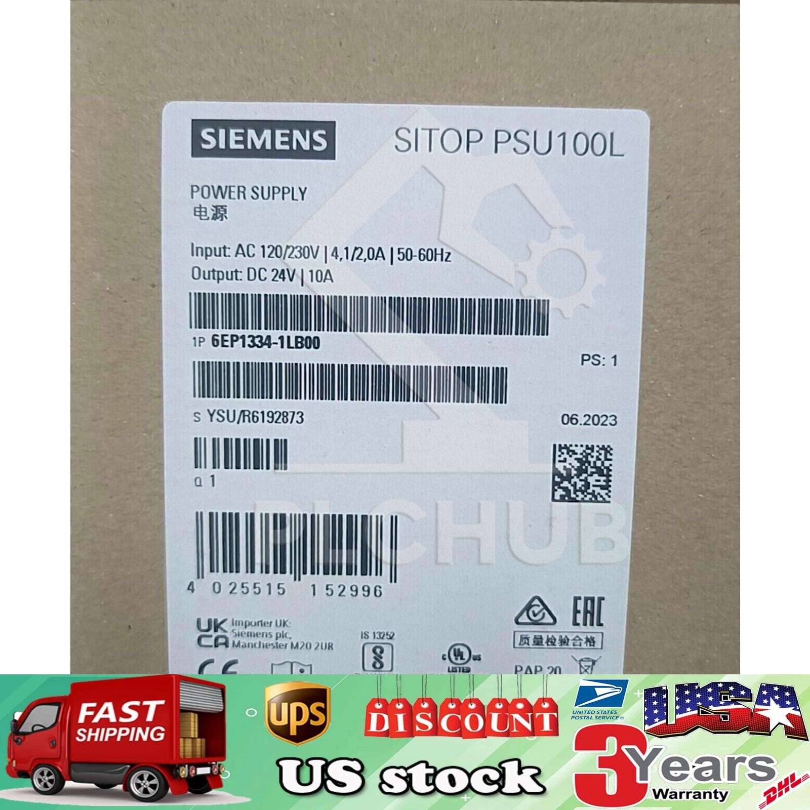 6EP1334-1LB00 NEW SIEMENS SITOP PSU100L 24 V/10 A Stabilized Power supply Module