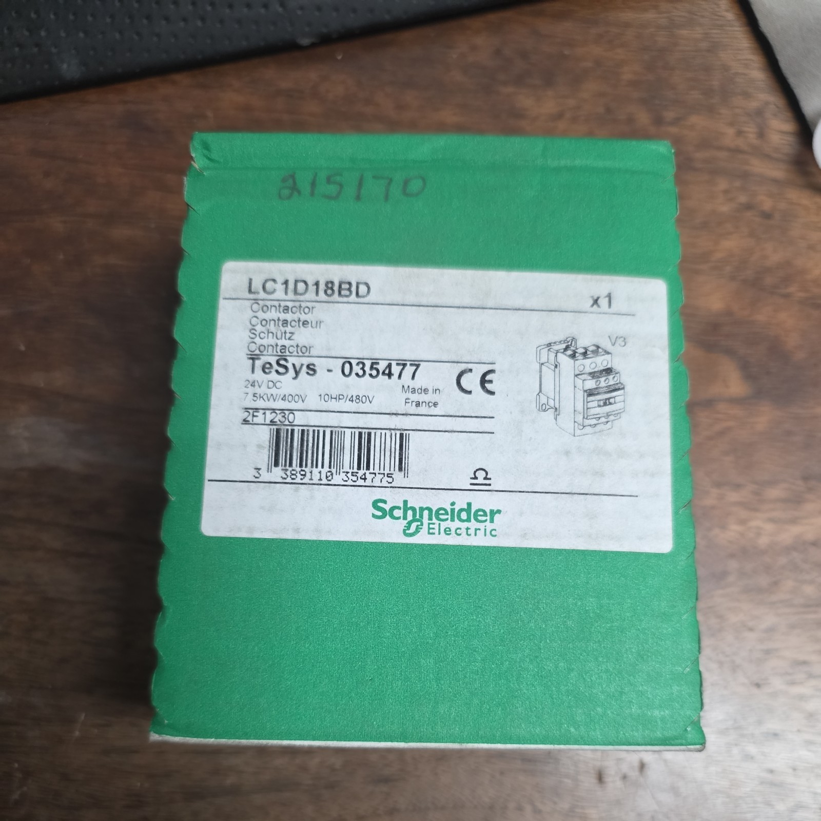 1PC New SchneiderLC1D18BD Contactor LC1-D18BD 18A DC24V.