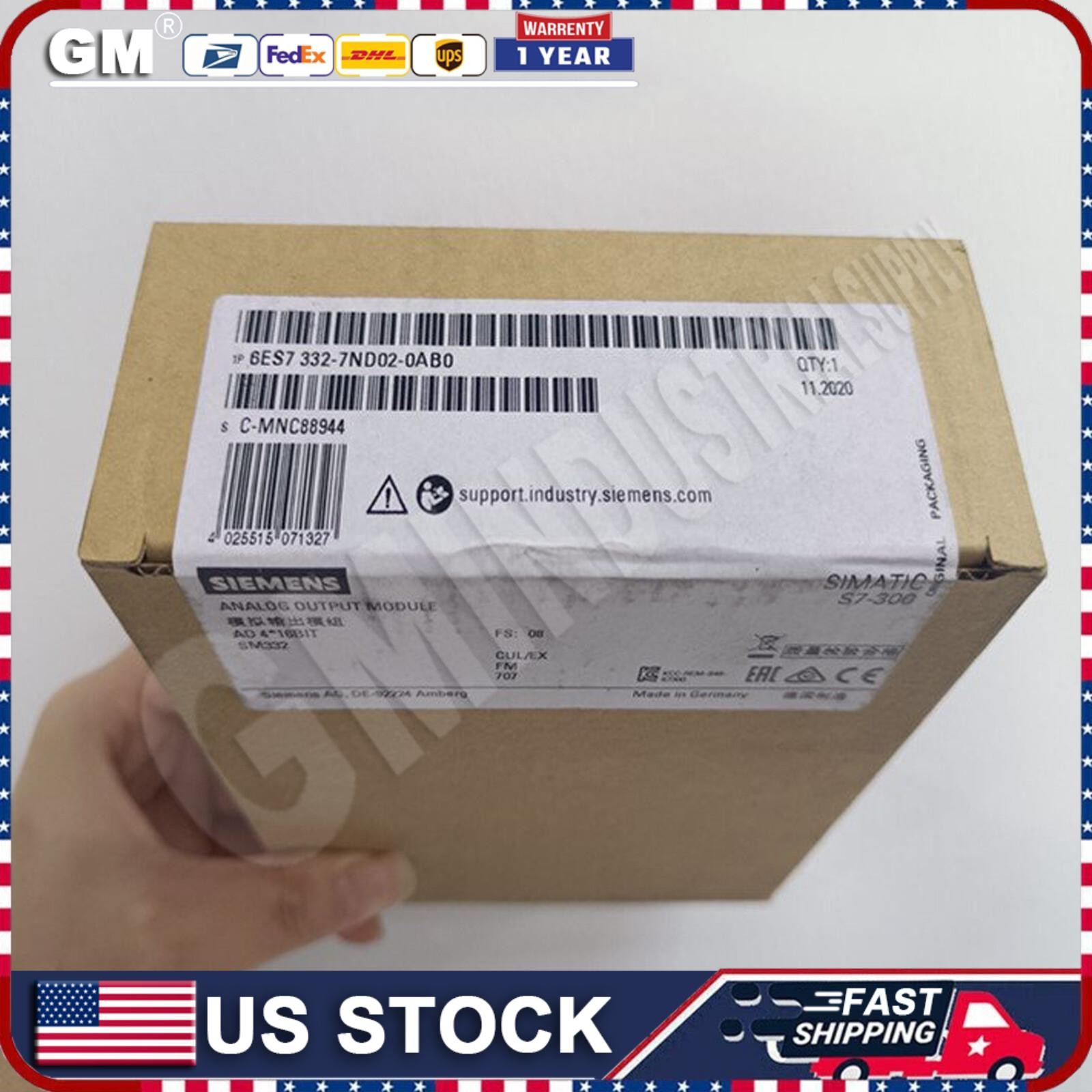 New Siemens 6ES7332-7ND02-0AB0 6ES7 332-7ND02-0AB0 S7-300 Analog Output SM 332