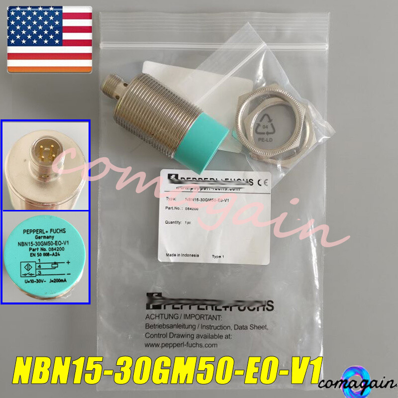 Inductive Proximity Sensor For Pepperl+Fuchs NBN15-30GM50-E0-V1 10-30VDC 4-Pin