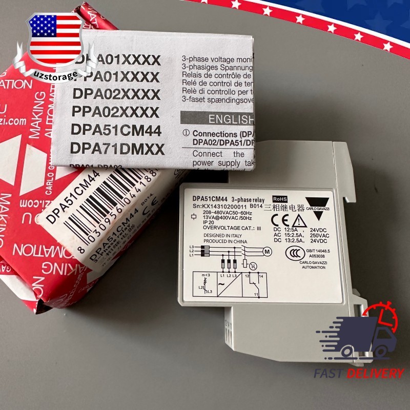 3-Phase Monitoring Relay Phase Sequence Protector 208-480VAC ECO For DPA51CM44