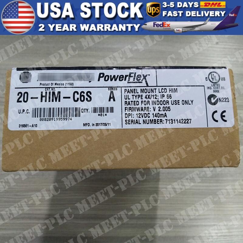 20-HIM-C6S Panel Mount LCD Motor Control 20HIMC6S New Allen-Bradley US Free Tax