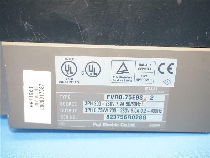 Fuji Electric FVR0.75E9S-2 FVR075E9S2 Inverter w/o Front Cover