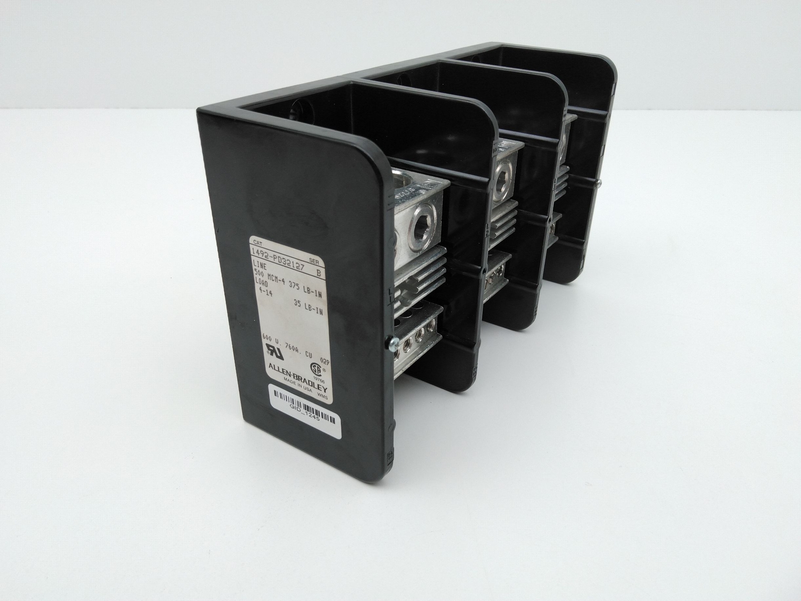 Allen Bradley 1492-PD32127 Ser B 760A 600V Distribution Block