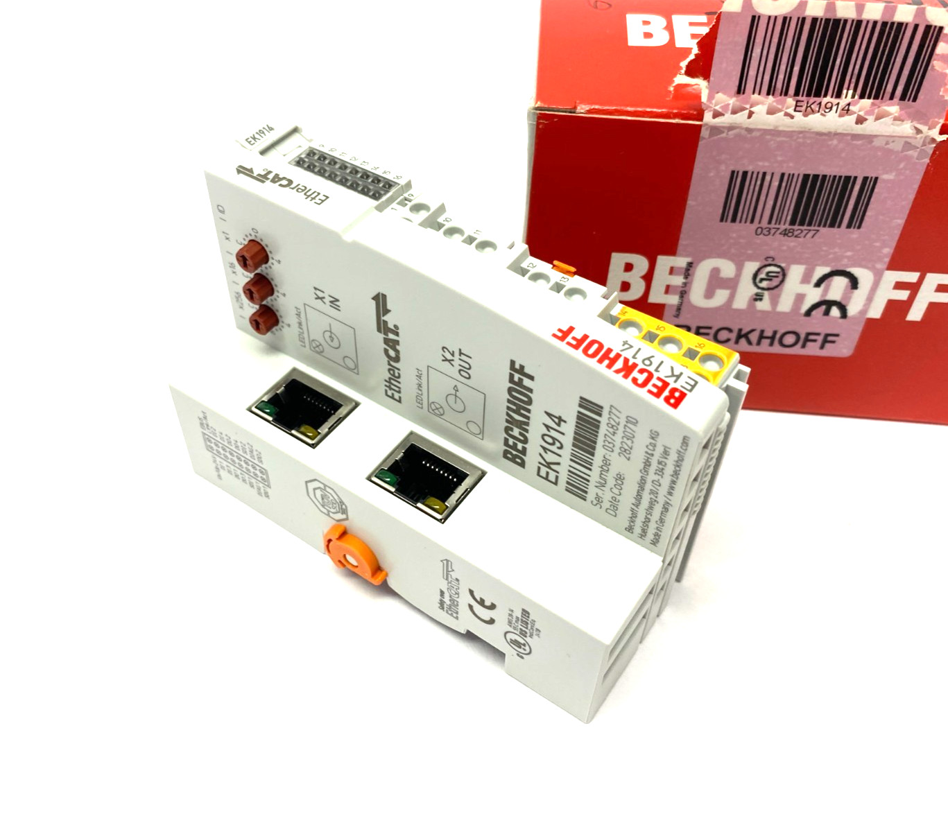 Beckhoff EK1914 EtherCAT Coupler w/ Integrated Digital Standard & Safety I/Os