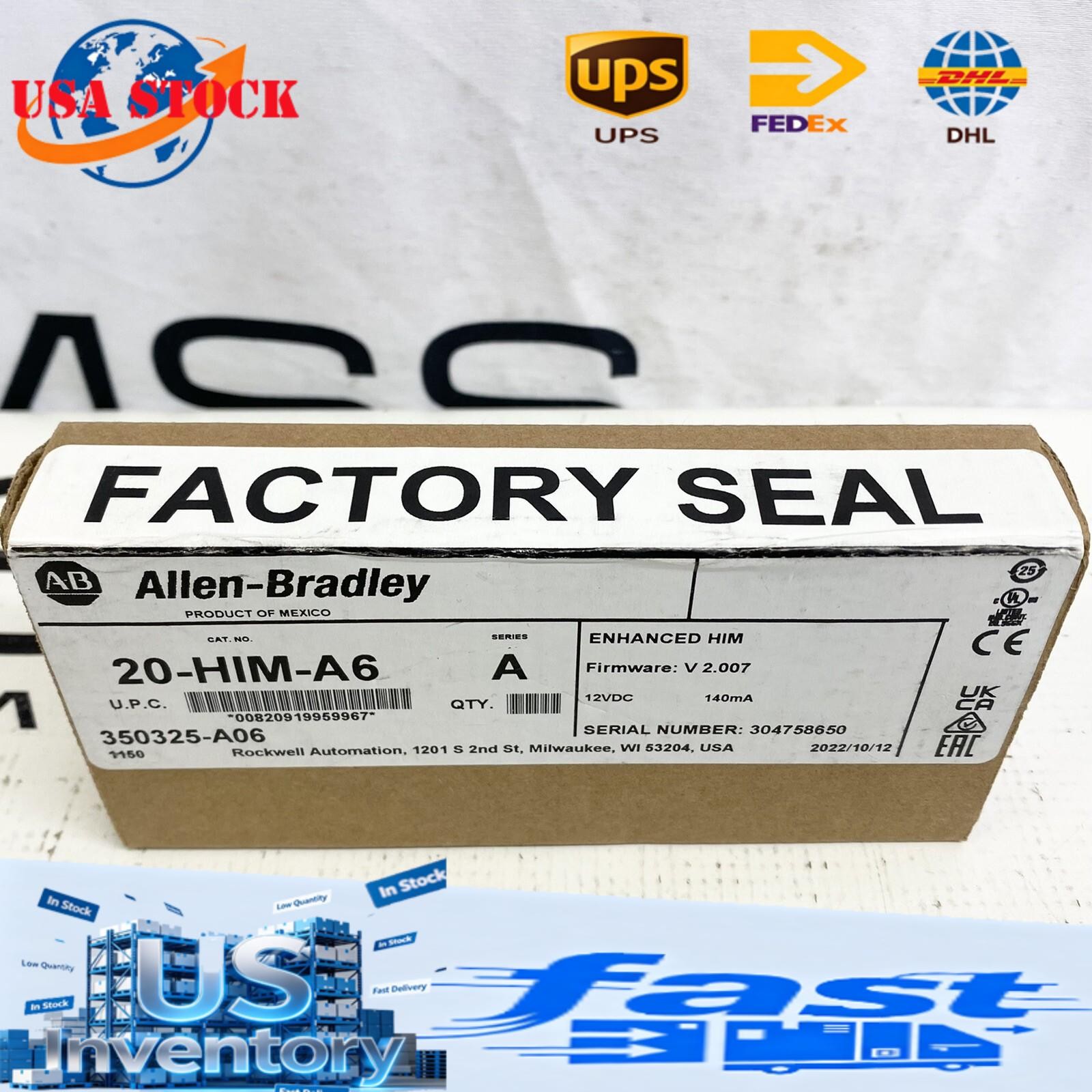 Allen Bradley 20-HIM-A6 PowerFlex HIM FW V 2.007 USA US Free Tax