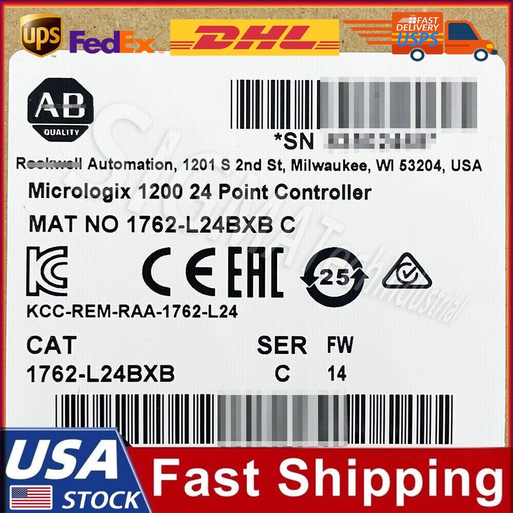 New AB 1762-L24BXB MicroLogix 1200 24 Point Controller 1762L24BXB US Free Tax