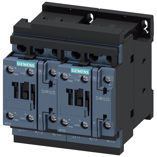 Siemens 3Ra23258xb301ak6 Iec Magnetic Contactor, 2Nc/2No, 110V-120V Ac, 3 P,