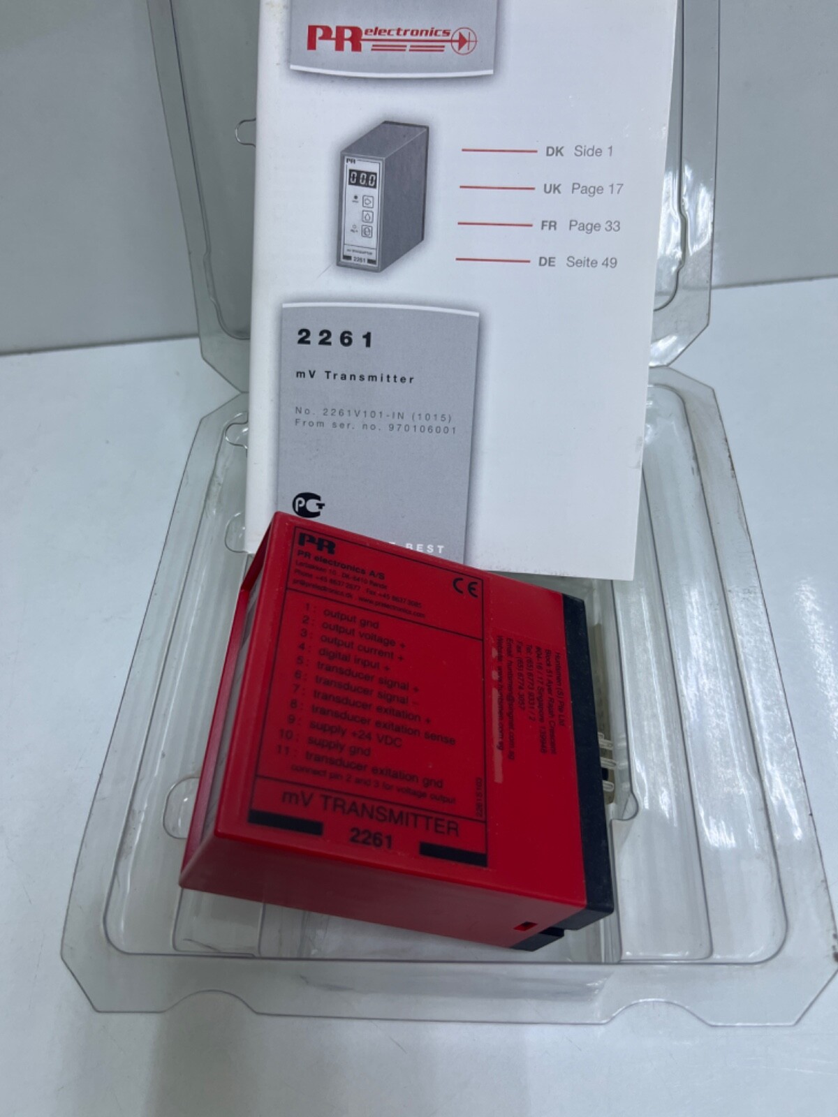 PR ELECTRONICS 2261 mV Transmitter