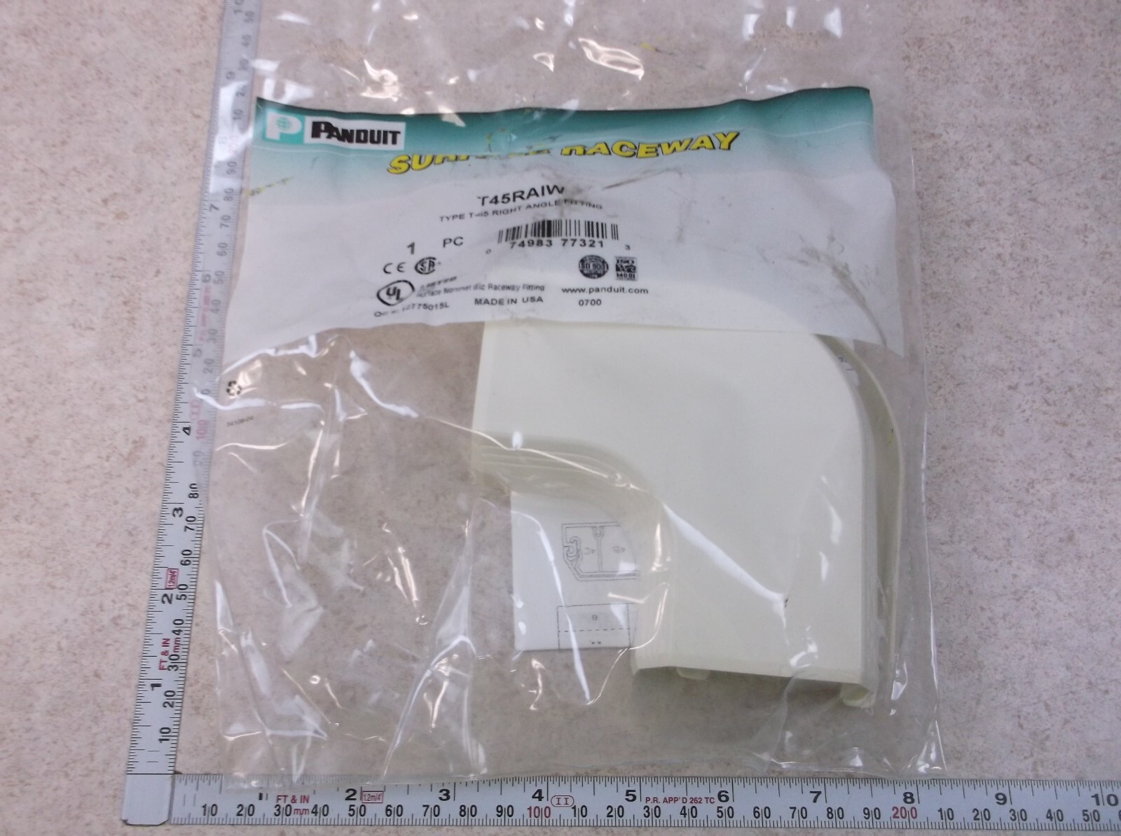 PANDUIT, T45RAIW, RIGHT ANGLE FITTING, F0725