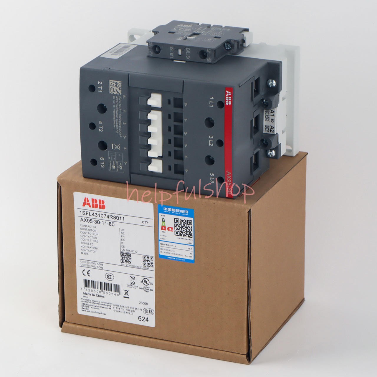 ONE NEW ABB AX95-30-11 95A AC220-230V AX95-30-11-80 1SFL431074R8011
