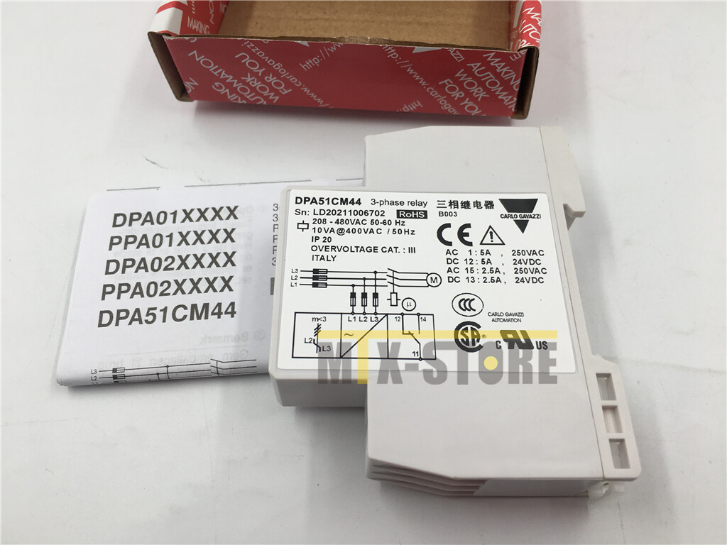 1pcs New CARLO GAVAZZI three-phase relay phase sequence protector DPA51CM44
