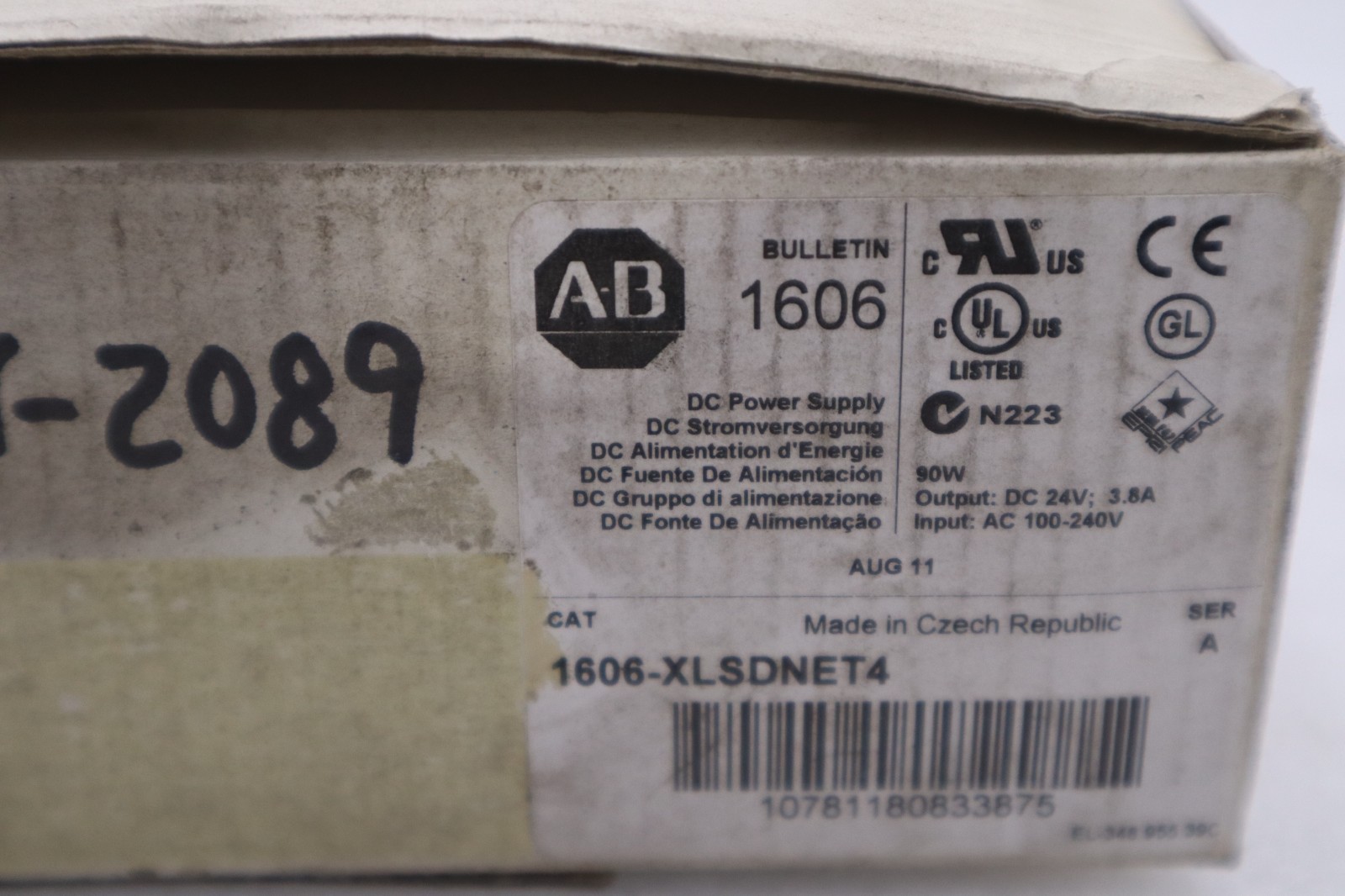 ALLEN BRADLEY 1606-XLSDNET4 SINGLE PHASE INPUT POWER SUPPLY DIN RAIL #GF279A