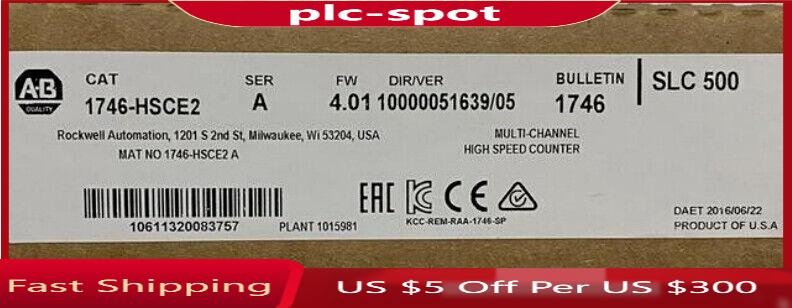 New Factory Sealed AB 1746-HSCE2/ A Multi-Channel High Speed Counter Module