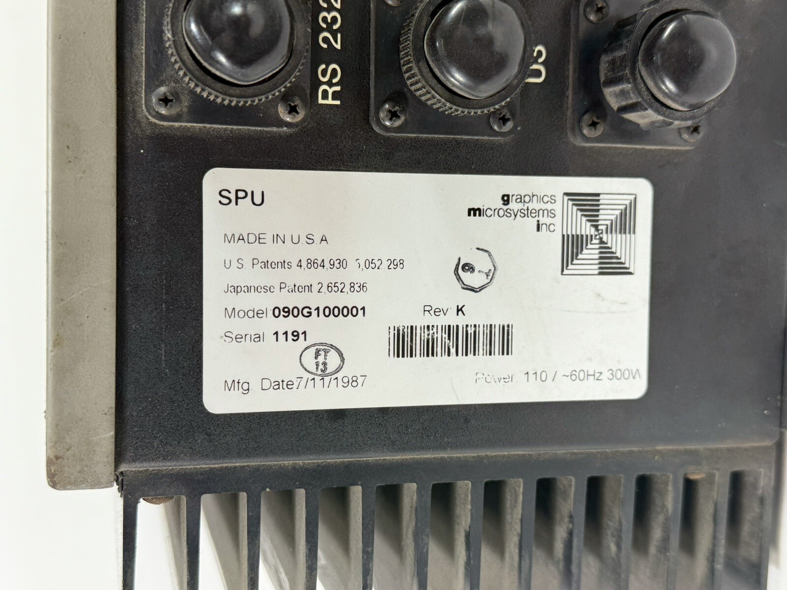 Graphics Microsystems Inc. 090G100001 SPU Microcolor Control Unit ~ WORKING