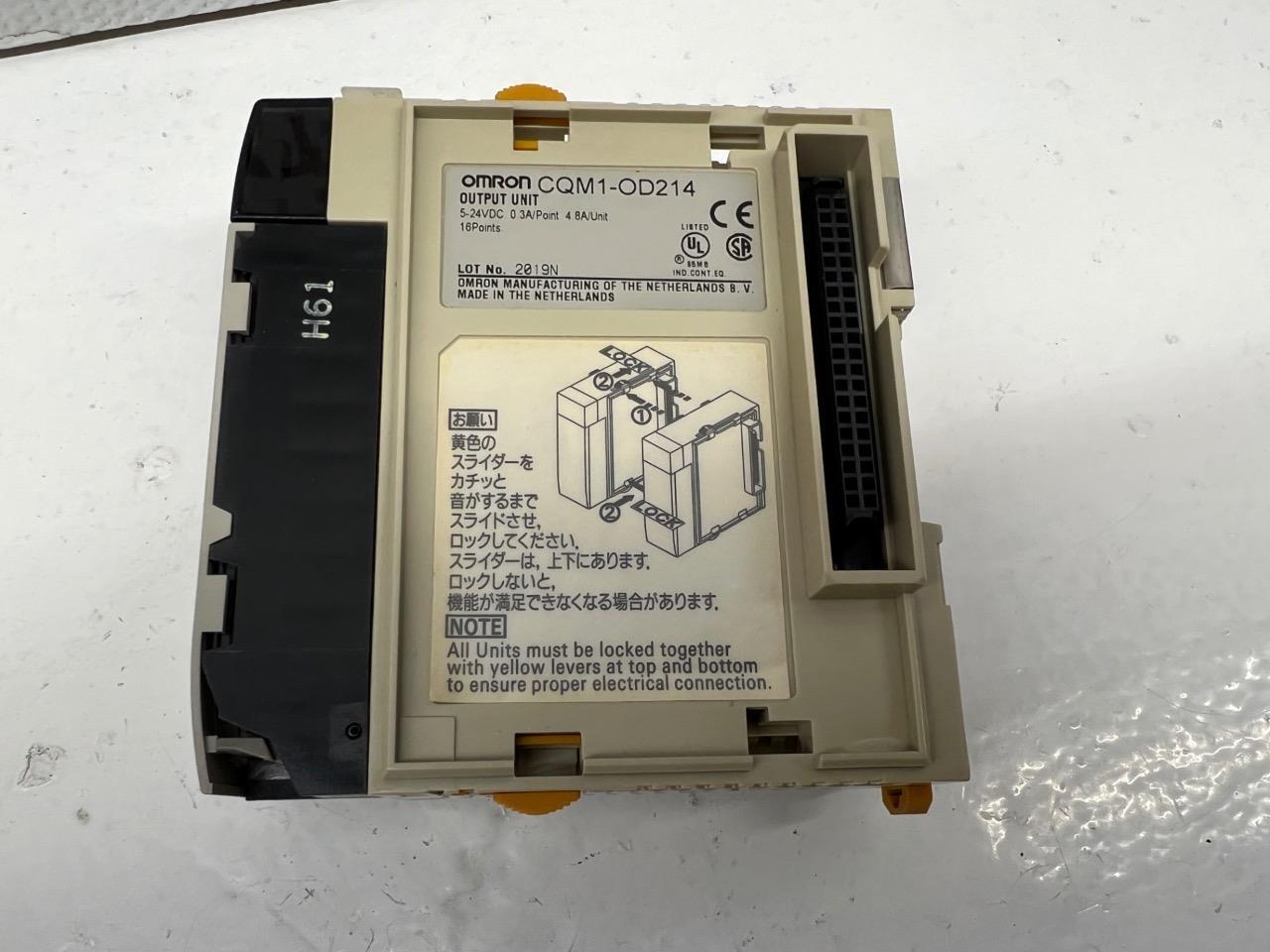 Omron CQM1-OD214 Output Unit Module 5-24VDC 0.3A/Point 4.8/Unit 16Points