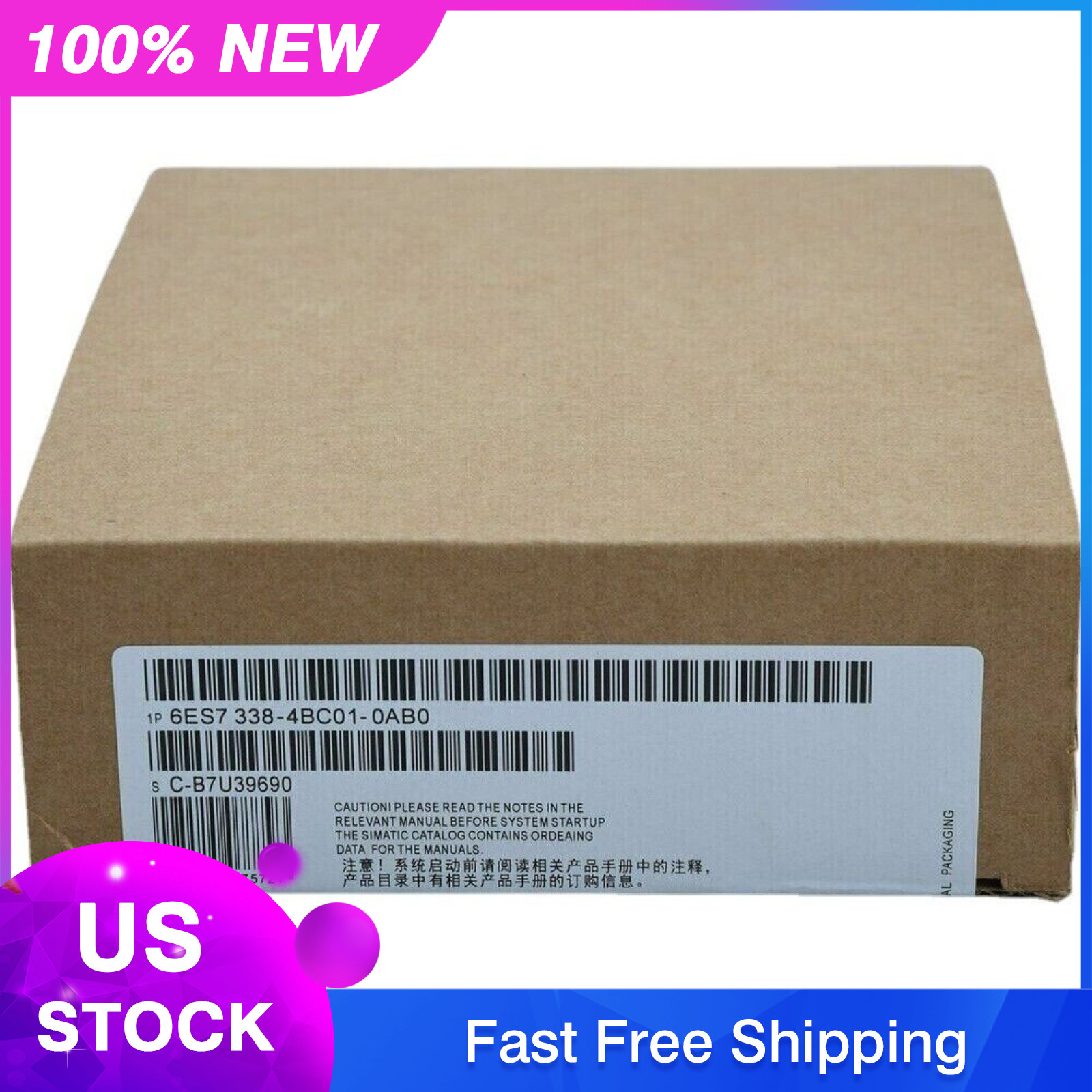 1PCS NEW SIEMENS 6ES7338-4BC01-0AB0 6ES7 338-4BC01-0AB0 338-4BC01