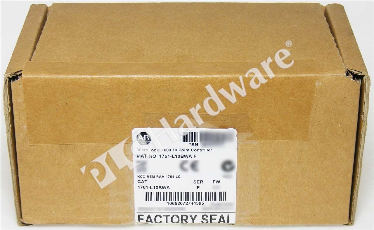 Open Pre-owned Allen Bradley 1761-L10BWA /F MicroLogix 1000 6-In/4-Out Processor