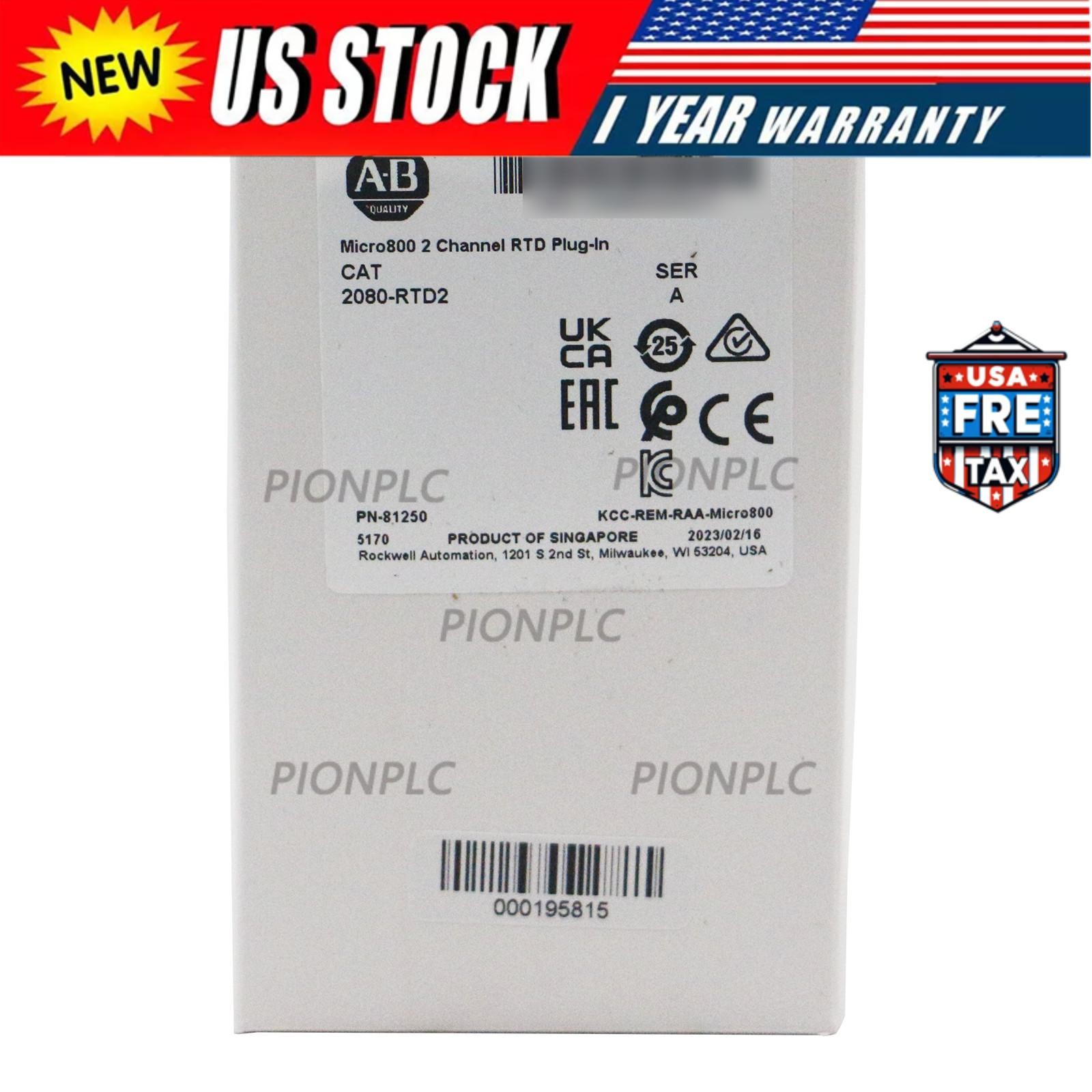 AB 2080-RTD2 2channel Resistance Thermometer Micro800 Plug-in Module US Free Tax