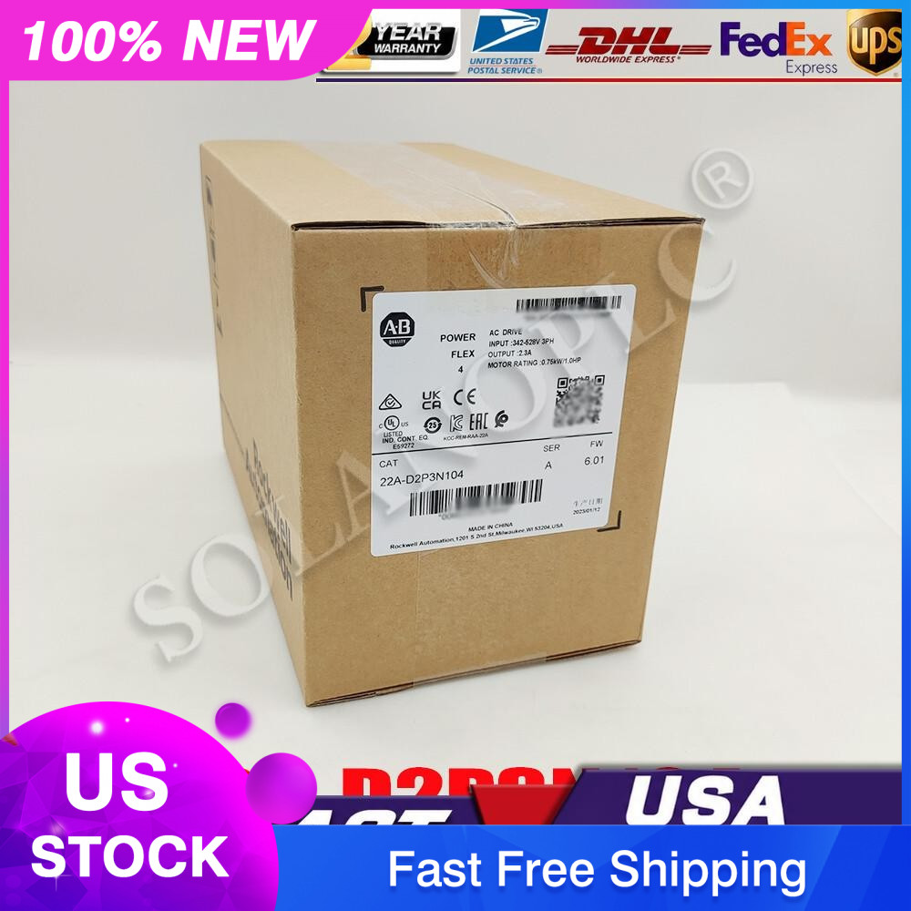AB 22A-D2P3N104 PowerFlex 4 0.75 kW 1 HP AC Drive New Factory Sealed 2023