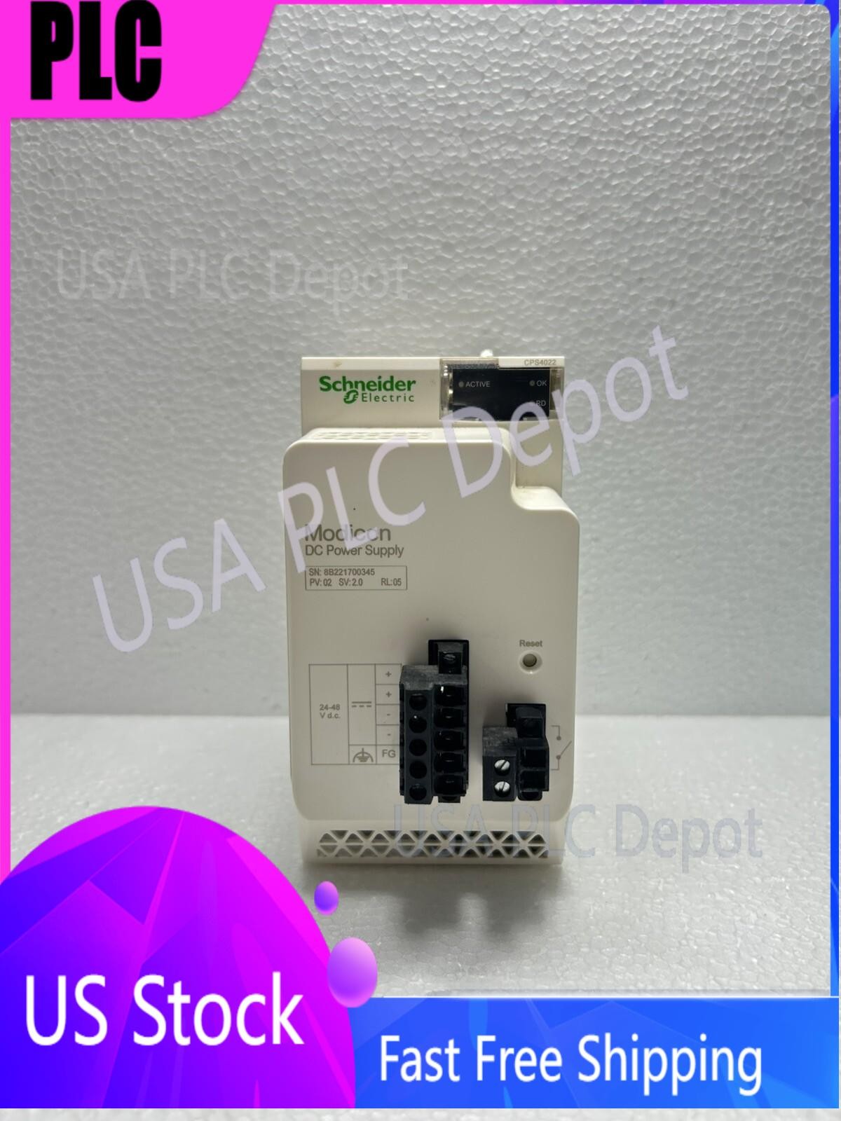 SCHNEIDER BMXCPS4022 REDUNDANT POWER SUPPLY 24-48 VDC 40W