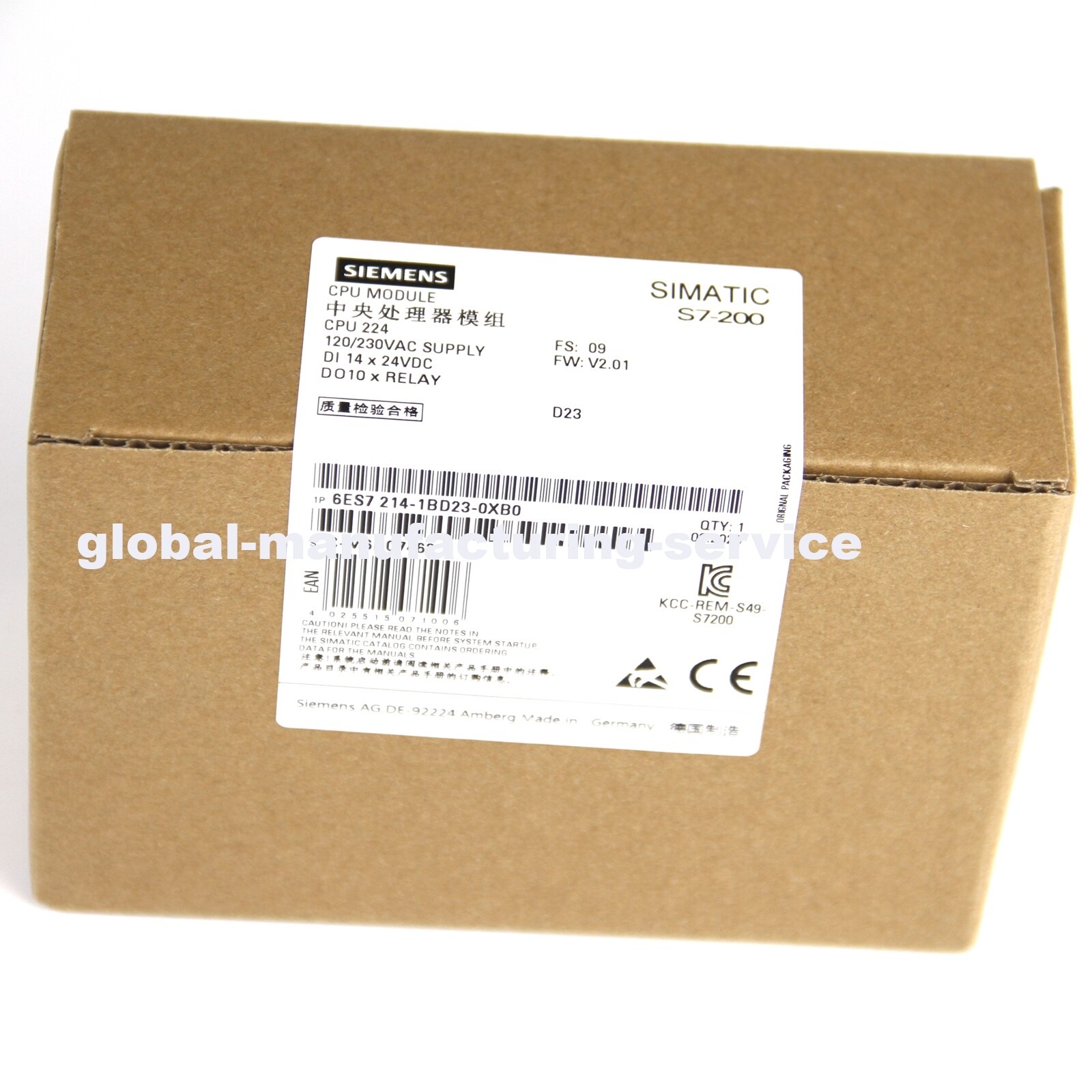 NEW SIEMENS 6ES7 214-1BD23-0XB0 6ES7214-1BD23-0XB0 CPU Module Made In Germany