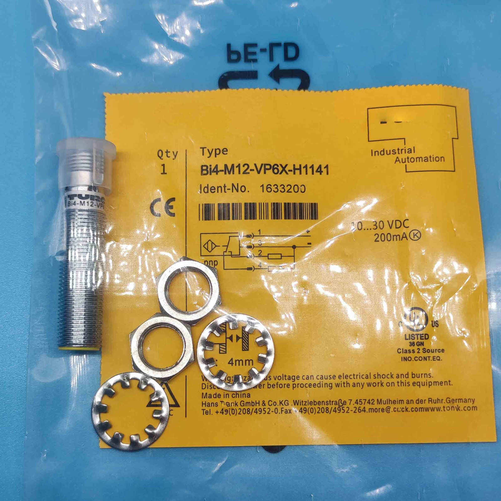 For Turck BI4-M12-VP6X-H1141 PLC Inductive Proximity Sensor Switch PNP 10-30VDC