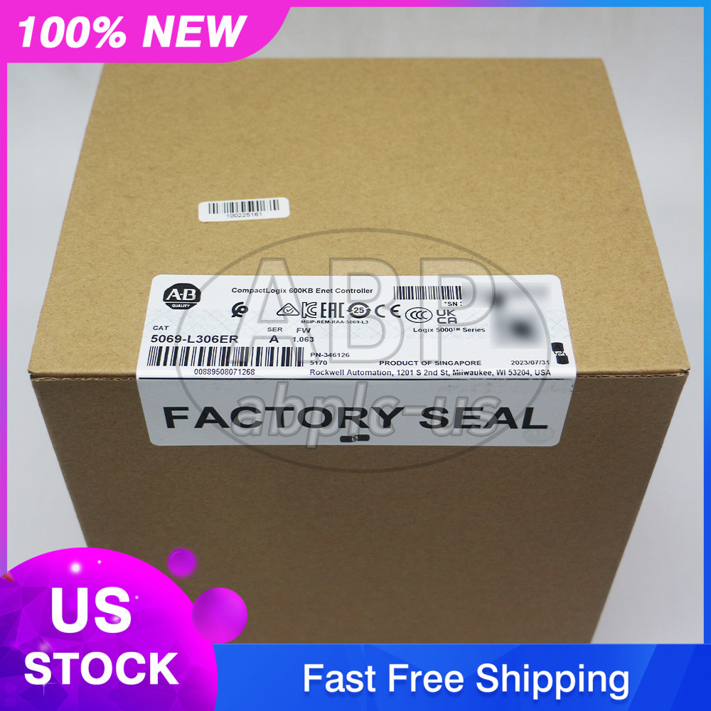 New Allen-Bradley 5069-L306ER CompactLogix 600KB Enet Controller