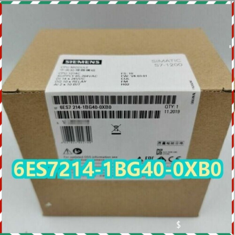 6ES7214-1BG40-0XB0 NEW SIEMENS 1BG40-OXBO S7-1200 CPU 1214C 6ES7 214-1BG40-0XB0