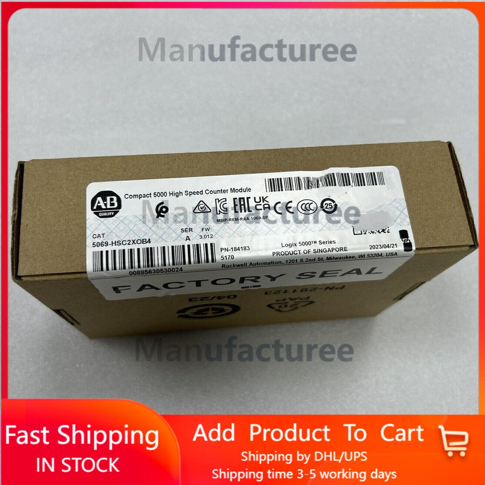 New AB 5069-HSC2XOB4 Compact I/O 5000 High Speed Counter Module US Free Tax