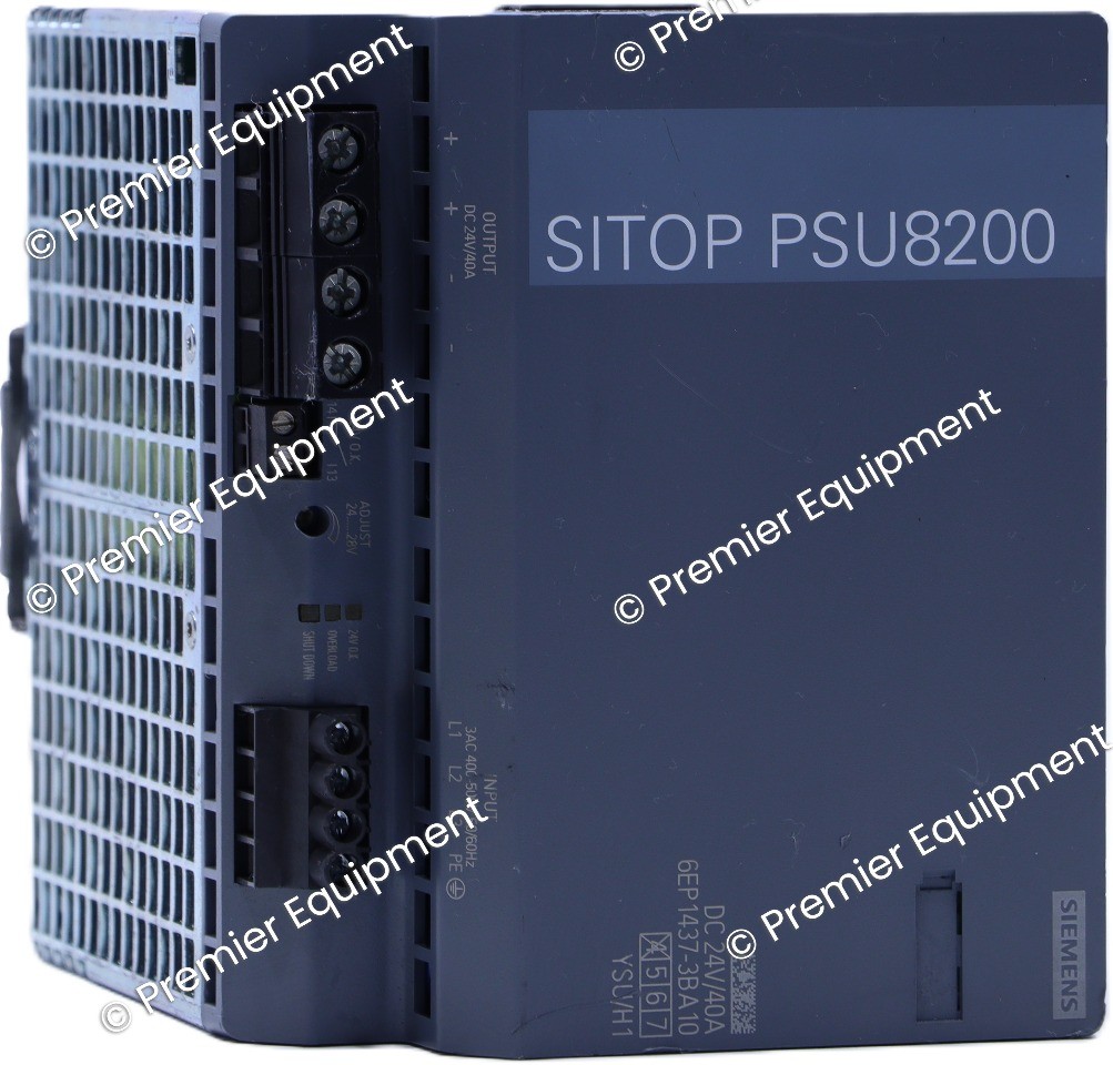 SIEMENS SITOP PSU8200 6EP1437-3BA10 POWER SUPPLY 3 PHASE 400-500V INPUT 24VDC OU