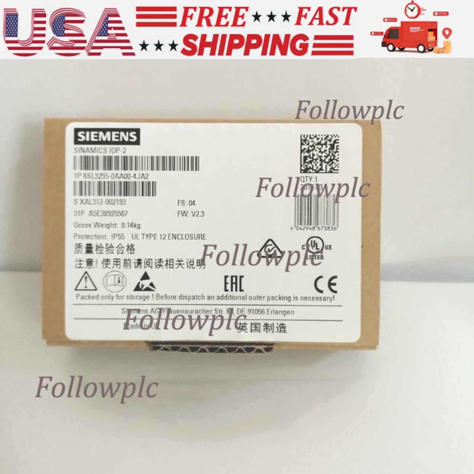 New Siemens 6SL3255-0AA00-4JA2 G Intelligent Operator Panel 6SL3 255-0AA00-4JA2