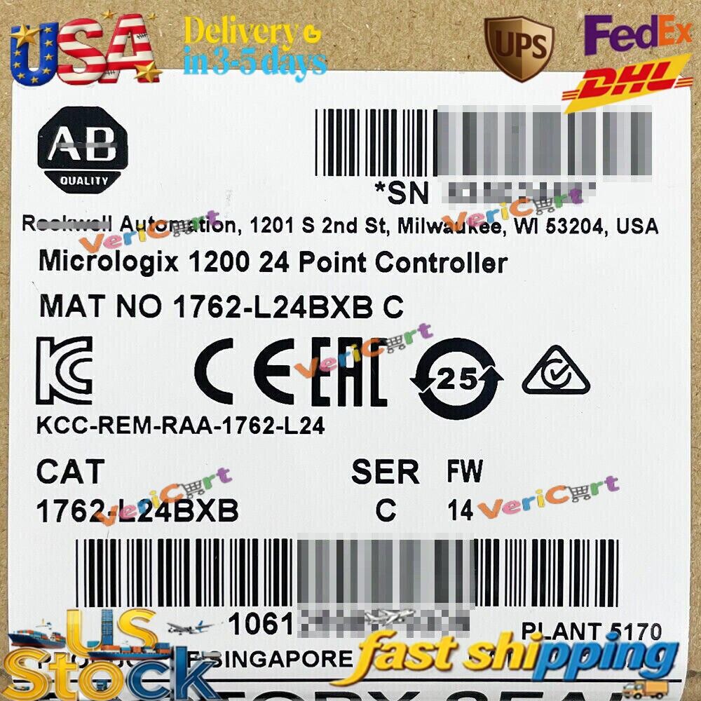 New AB 1762-L24BXB MicroLogix 1200 24 Point Controller 1762L24BXB US Free Tax
