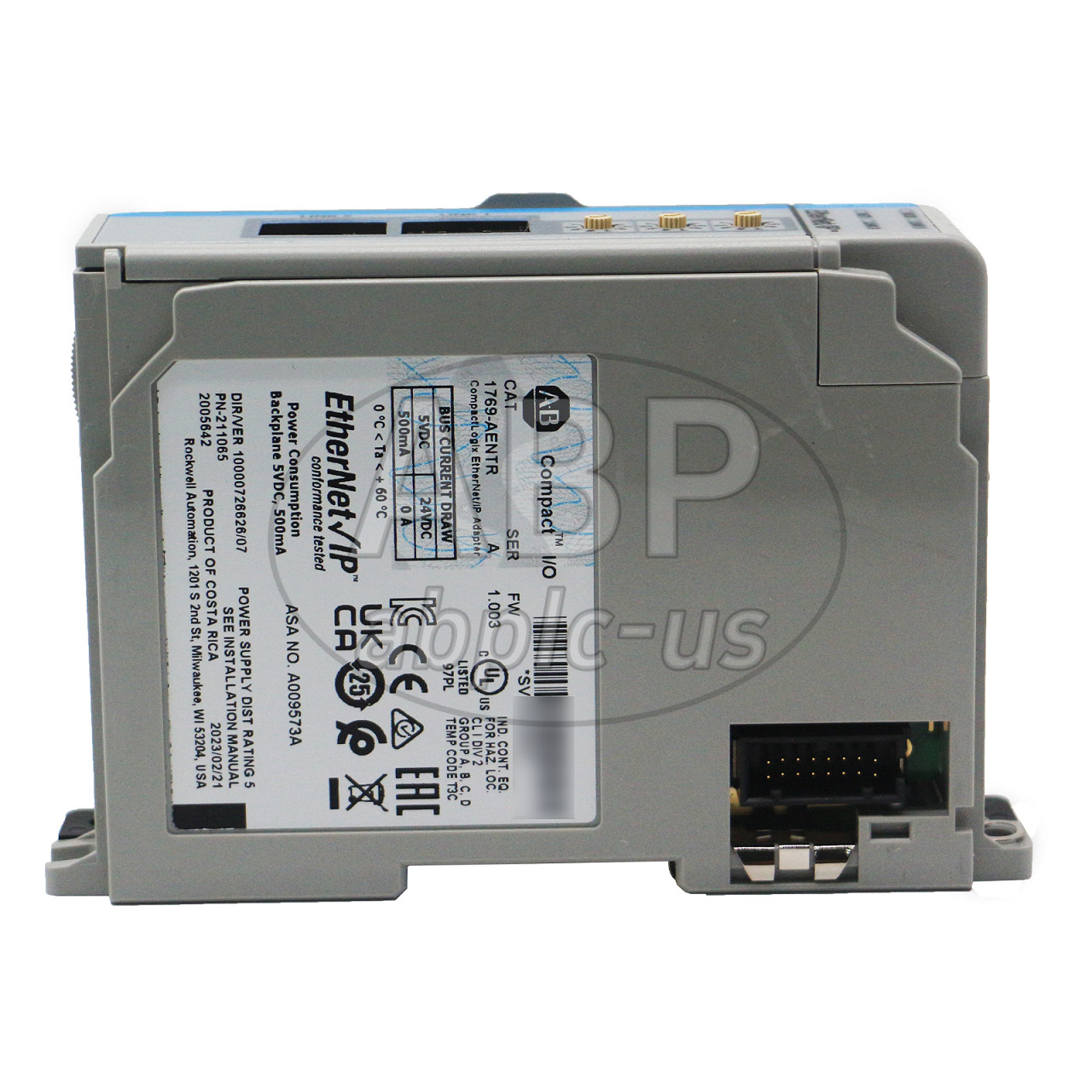 New AllenBradley 1769-AENTR 1769 Ethernet/IP Adapter 69-I/O,24.0V DC,Dual Port