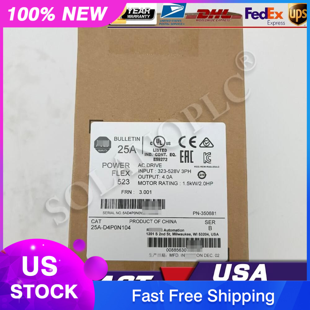 25A-D4P0N104 /B PowerFlex 523 AC Drive 1.5kW 2Hp Spot Goods Fast Shipping