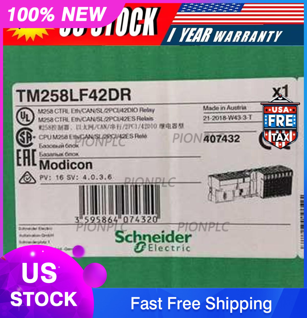 SND TM258LF42DR PLC Programmable Controller US Free TAX