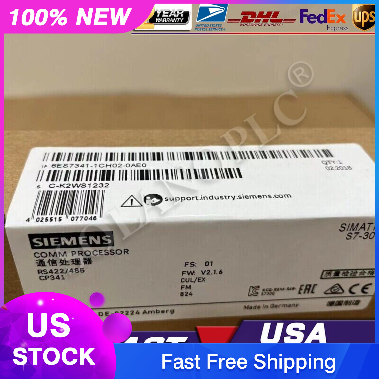 1PC New In Box Siemens 6ES7341-1CH02-0AE0 6ES7 341-1CH02-0AE0 input module