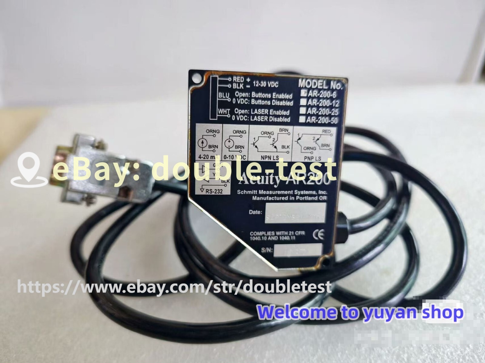 1pc USED Acuity AR200 AR-200-6 Sensor TESTED By DHL or FedEx #VN5R CH#dou