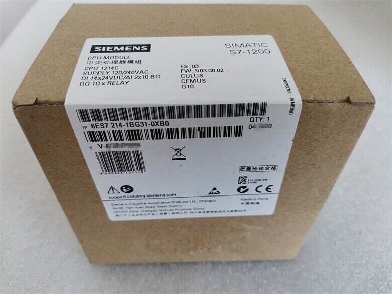 6ES7 214-1BG31-0XB0 NEW SIEMENS CPU Central Processing Unit 6ES7214-1BG31-0XB0