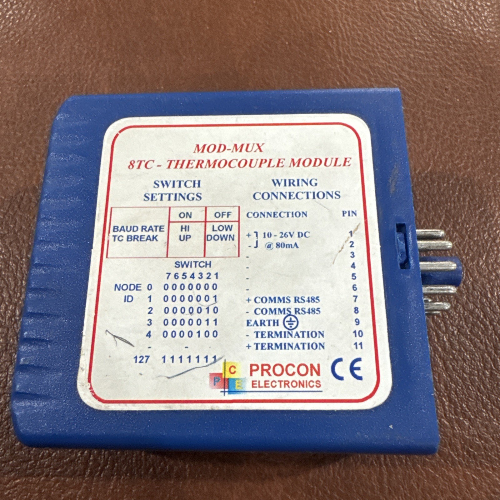 PROCON ELECTRONICS MM8TC Mod Mux Isolated Thermocouple Module 8TC