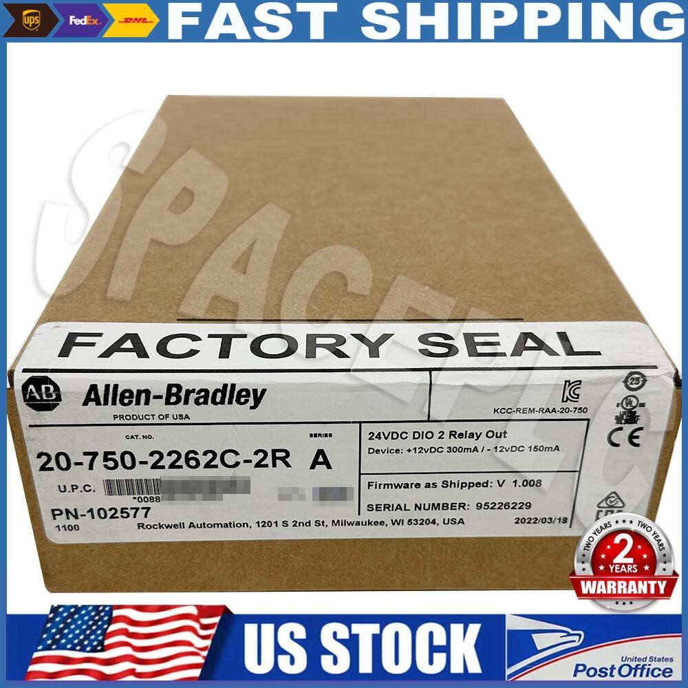 Allen-Bradley 20-750-2262C-2R PowerFlex 750 24V DC IO Option Module US Free Tax
