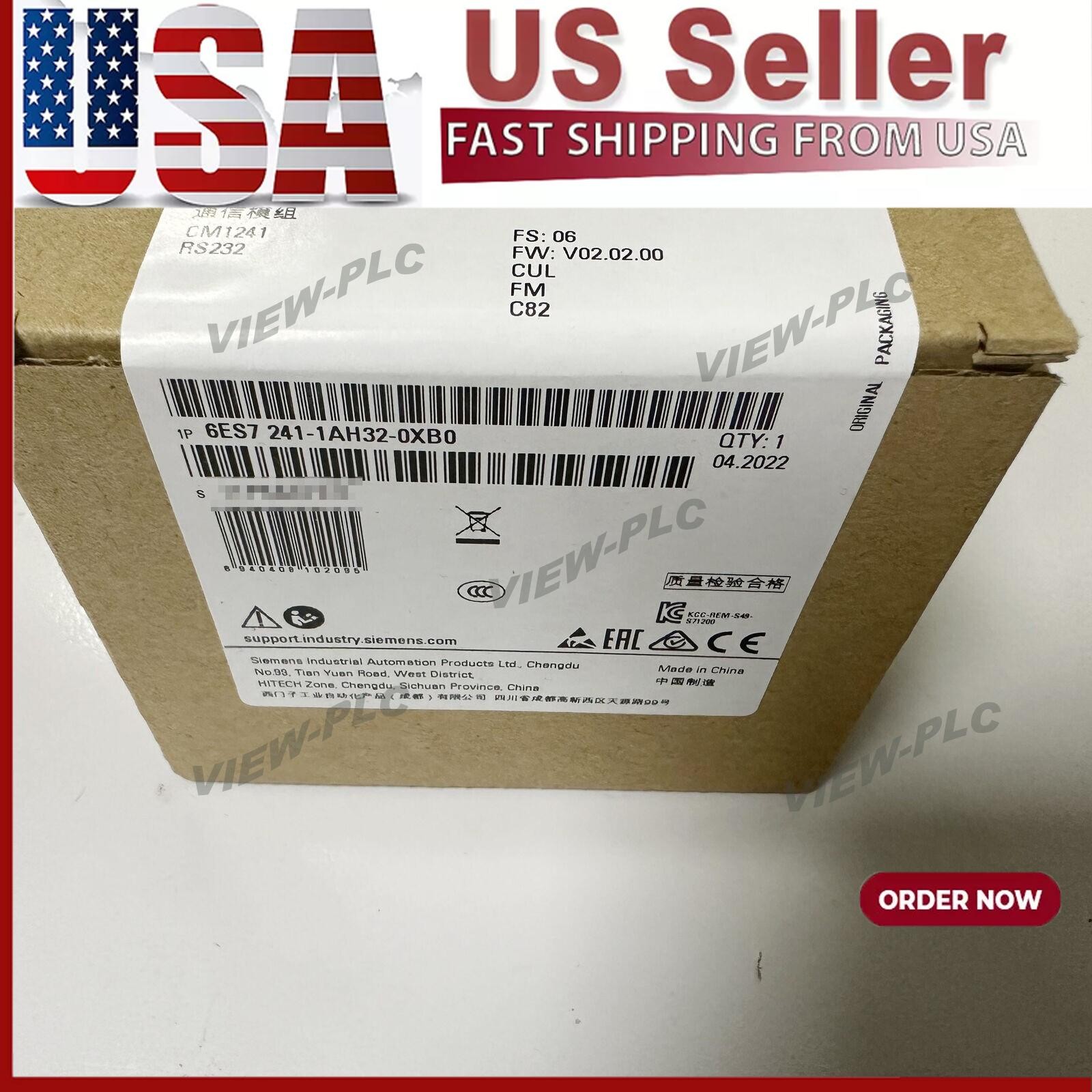 New Siemens 6ES7241-1AH32-0XB0 6ES72411AH320XB0 SIMATIC S7-1200 CM 1241