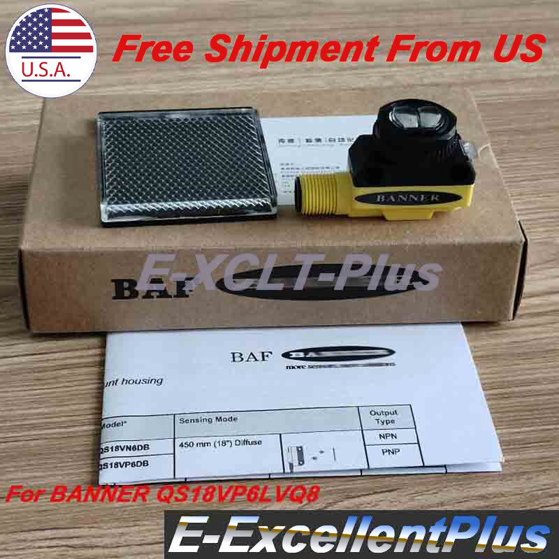 4Pin For Banner Engineering QS18VP6LVQ8 Photoelectric Sensor Switch 10-30VDC NPN