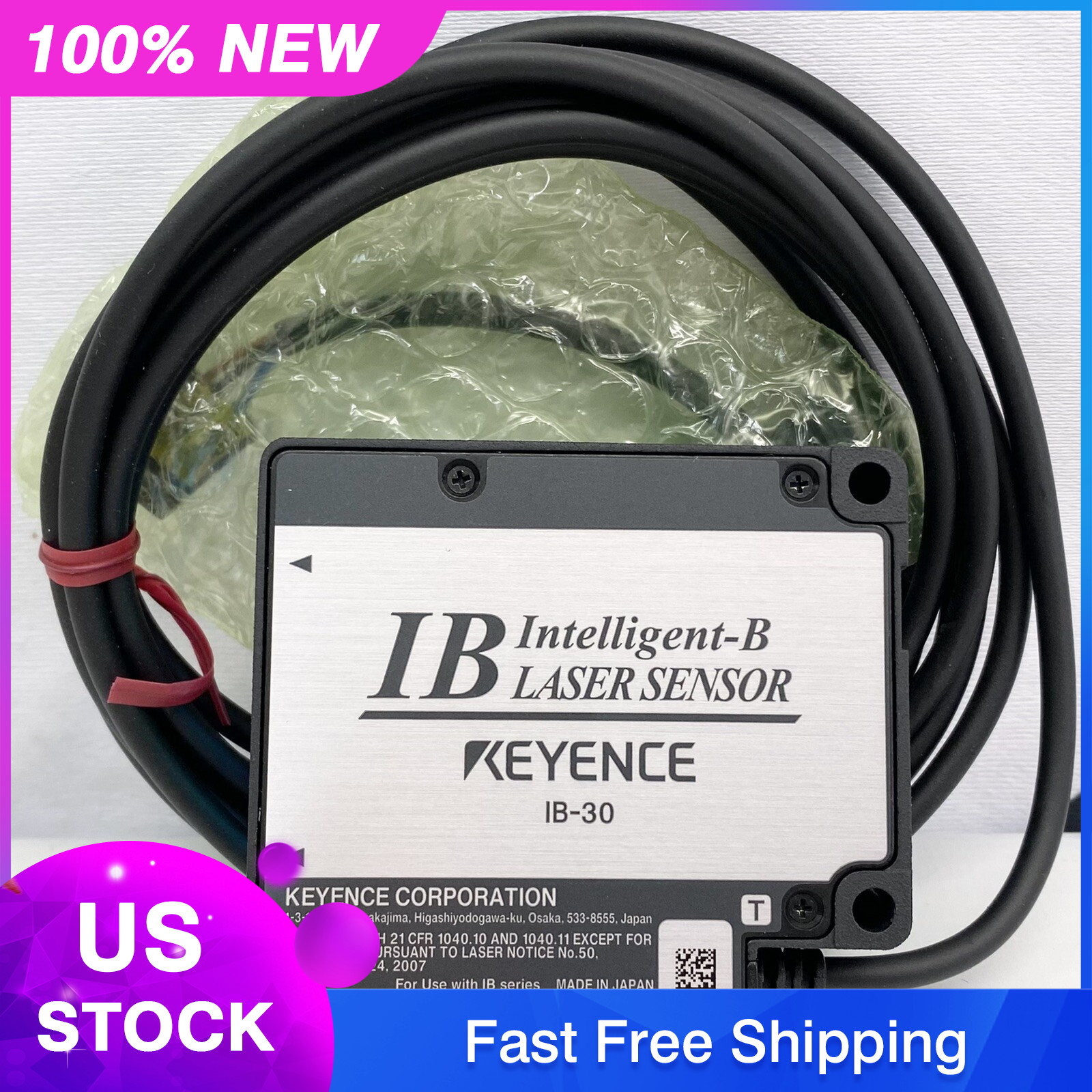 1pcs Keyence IB-30 Intelligent B Laser Sensor Head IB-30R, IB-30T USA