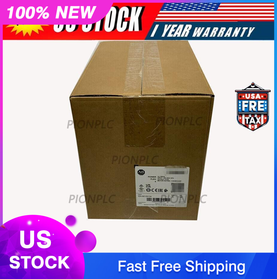 2022-23 New Sealed Allen-Bradley 22A-B012N104 PowerFlex 4 2.2 kW 3 HP AC Drive