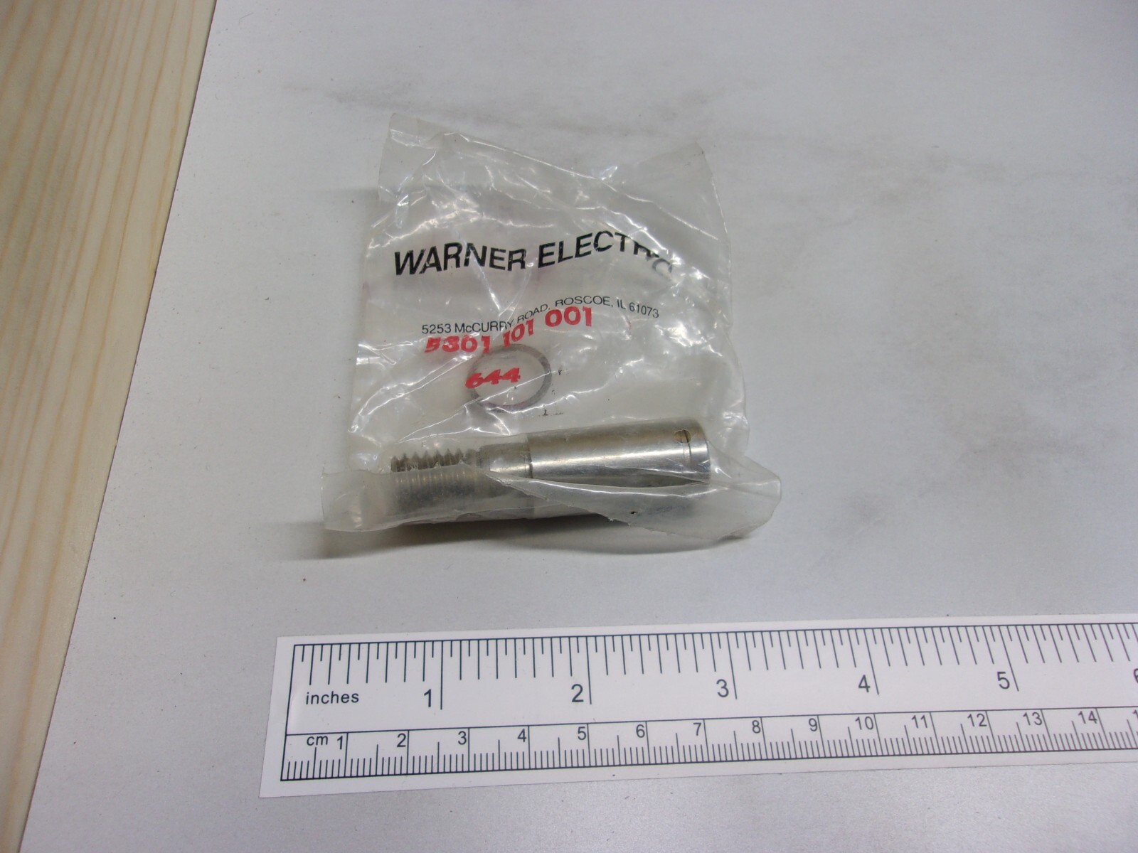 WARNER ELECTRIC, 5301-101-001, DRIVE PIN & RETAINER, 0009A