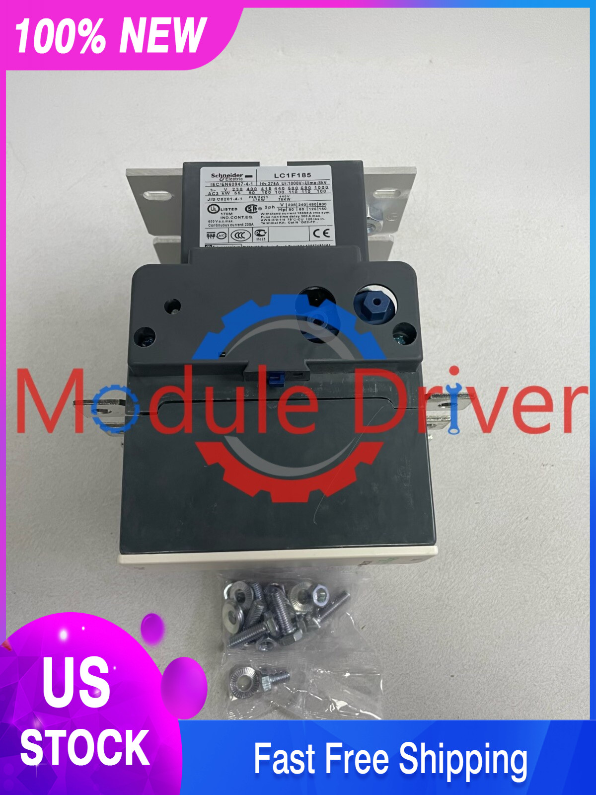 New Schneider Electric LC1F185 / LC1 F185 Contactor 3P